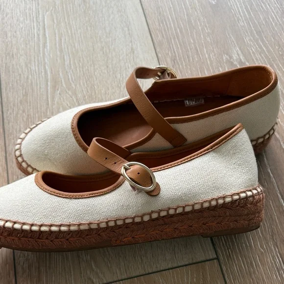 Tuckernuck Ivory Canvas Jamie Espadrille Flats - Picture 9 of 13
